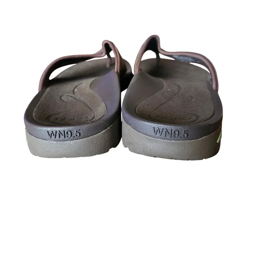 Abeo Balboa Orthotic Thong Sandals Women's 9.5 Brown Comfort Walking Flip Flops